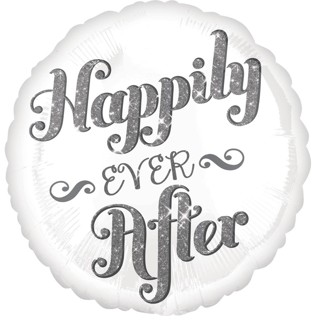 Happily Ever After Shimmer Foil Balloon 45cm Balloons & Streamers - Party Centre