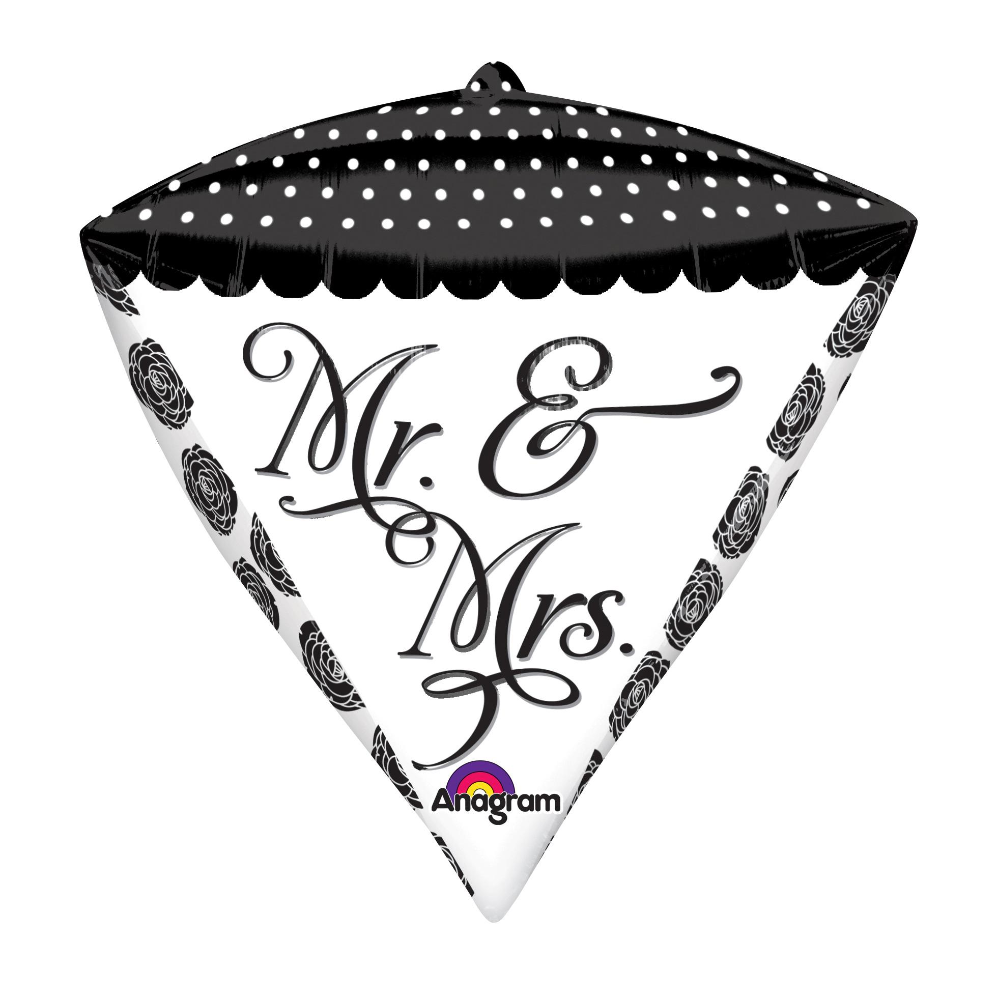 Sophisticated Mr. & Mrs Diamondz Balloon Balloons & Streamers - Party Centre