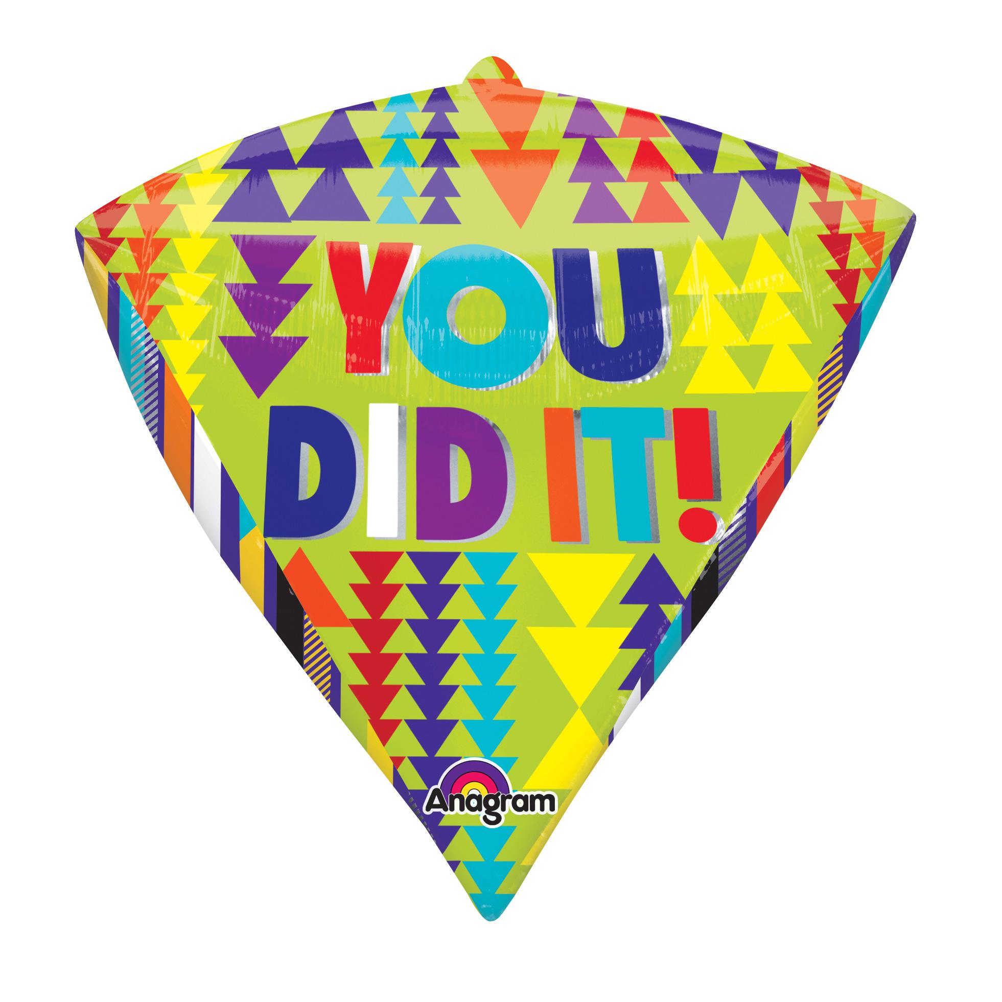 You Did It Three Fold Diamondz  Balloon Balloons & Streamers - Party Centre