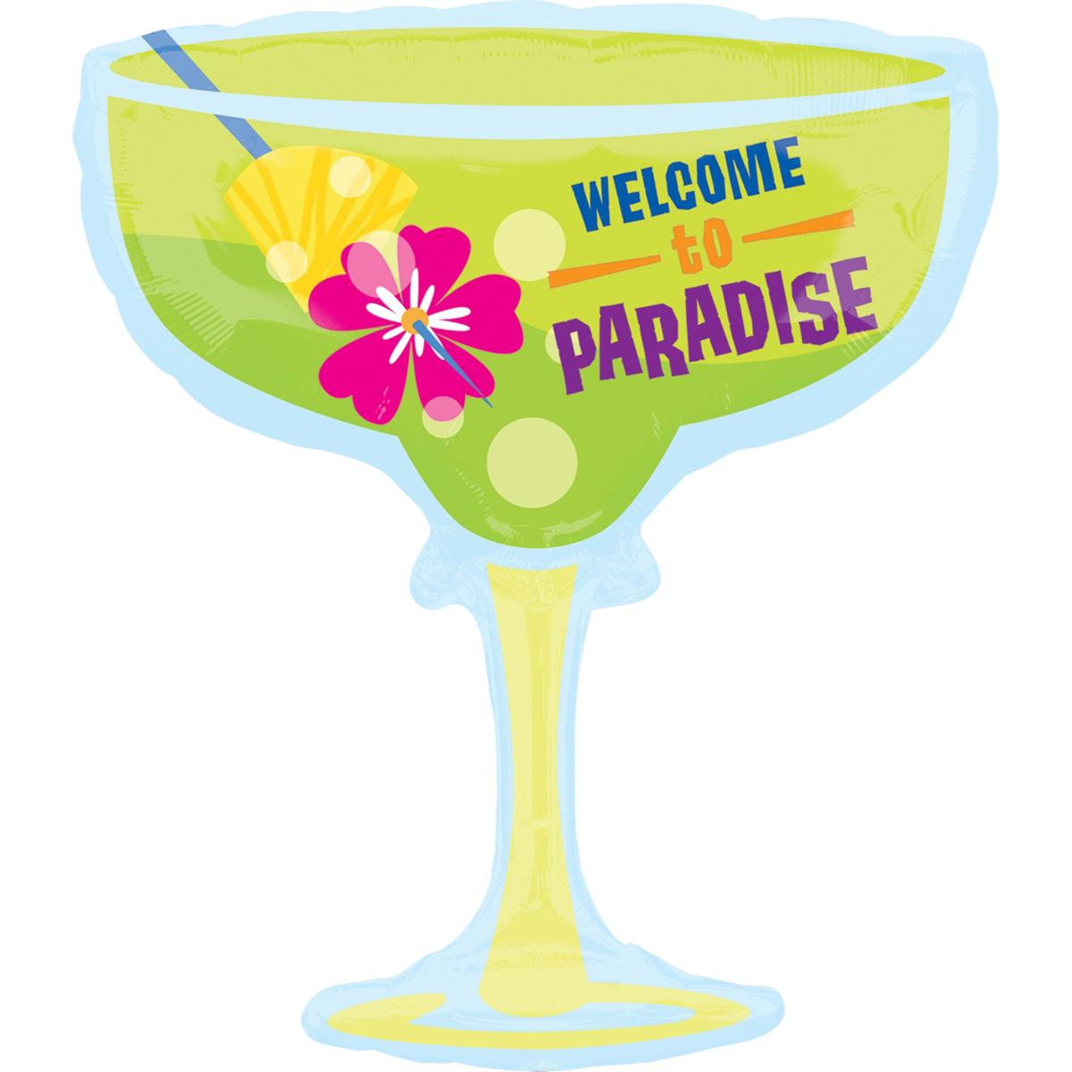 Welcome to Paradise SuperShape Foil Balloon 23x28in Balloons & Streamers - Party Centre