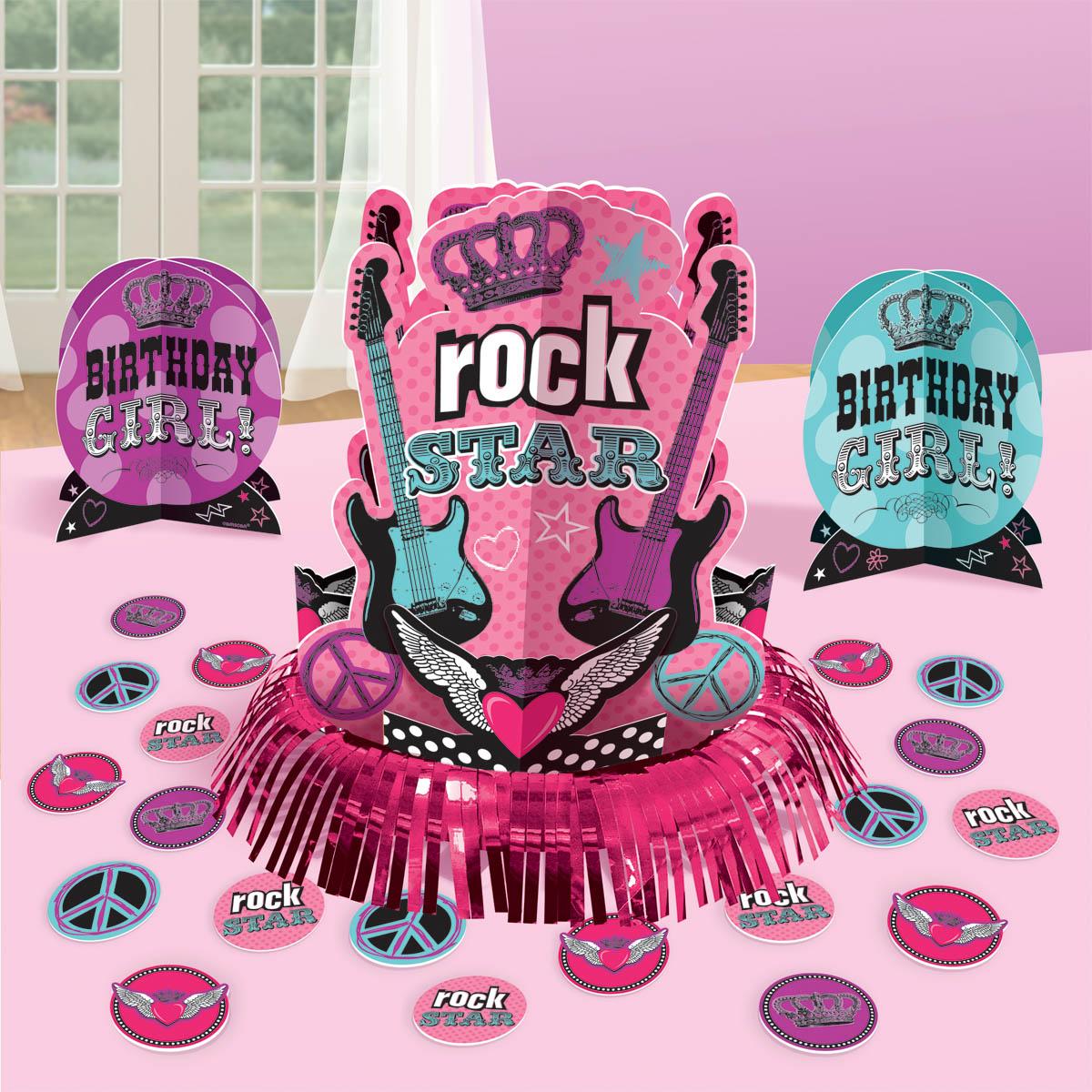 Rocker Princess Table Decorating Kit Decorations - Party Centre