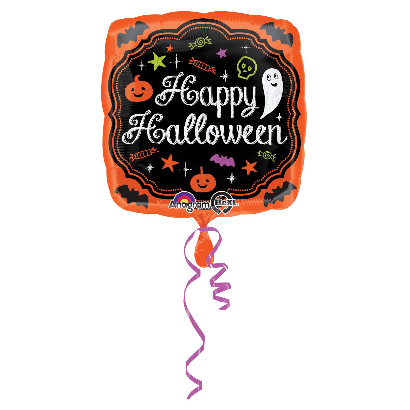 Halloween Chalkboard Foil Balloon 18in Balloons & Streamers - Party Centre