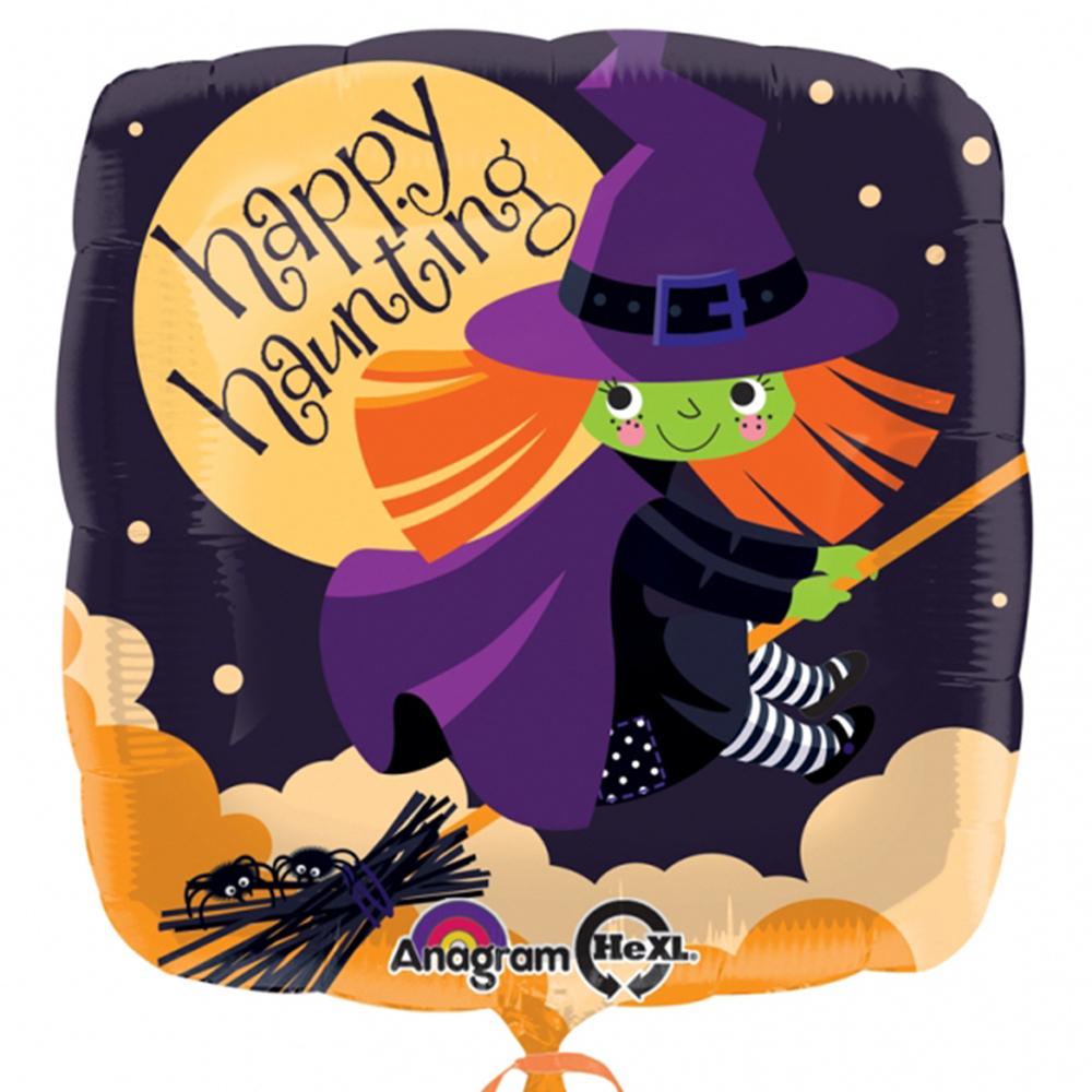 Cute Witch Foil Balloon 18in Balloons & Streamers - Party Centre