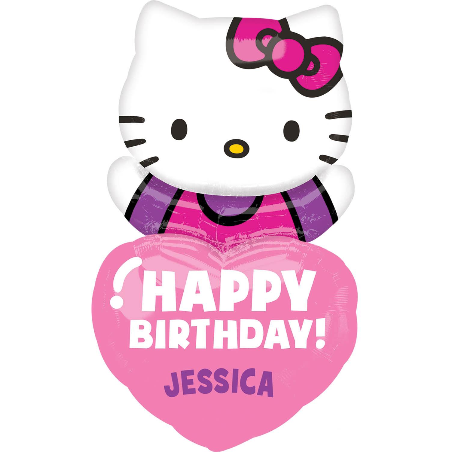 Personalized Hello Kitty Balloon 19x32in Balloons & Streamers - Party Centre