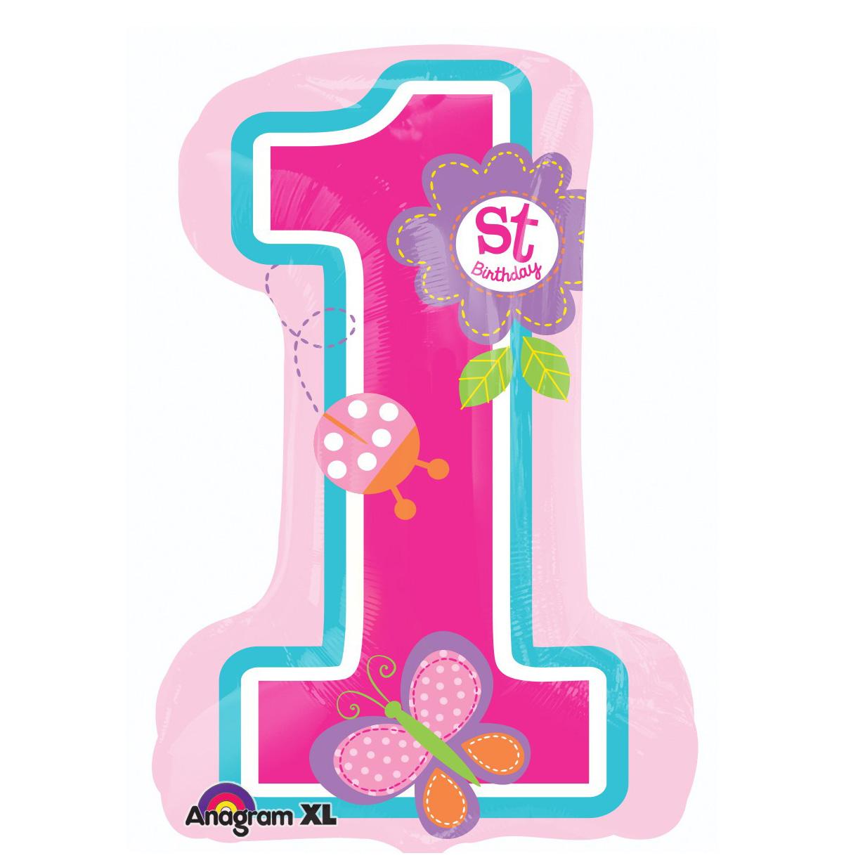 Sweet Birthday Girl SuperShape Balloon 19x28in Balloons & Streamers - Party Centre