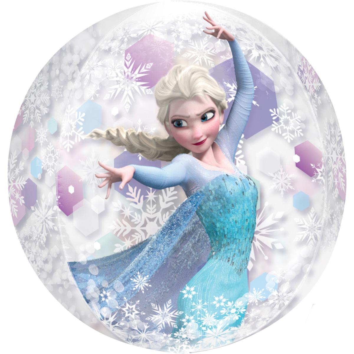 Frozen Clear Orbz Balloon 38x40cm Balloons & Streamers - Party Centre