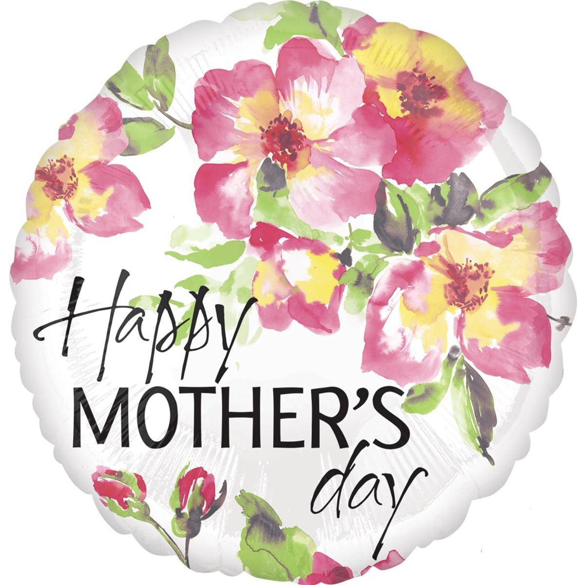 Mother's Day Painterly Foil Balloon 18in Balloons & Streamers - Party Centre