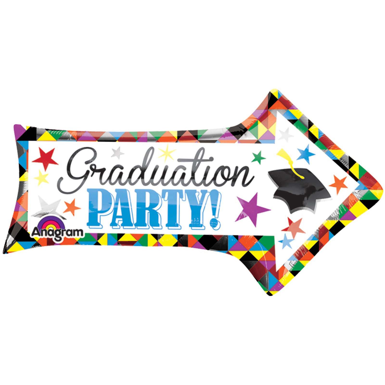 Grad Party Arrow SuperShape Balloon 36 x 21in Balloons & Streamers - Party Centre