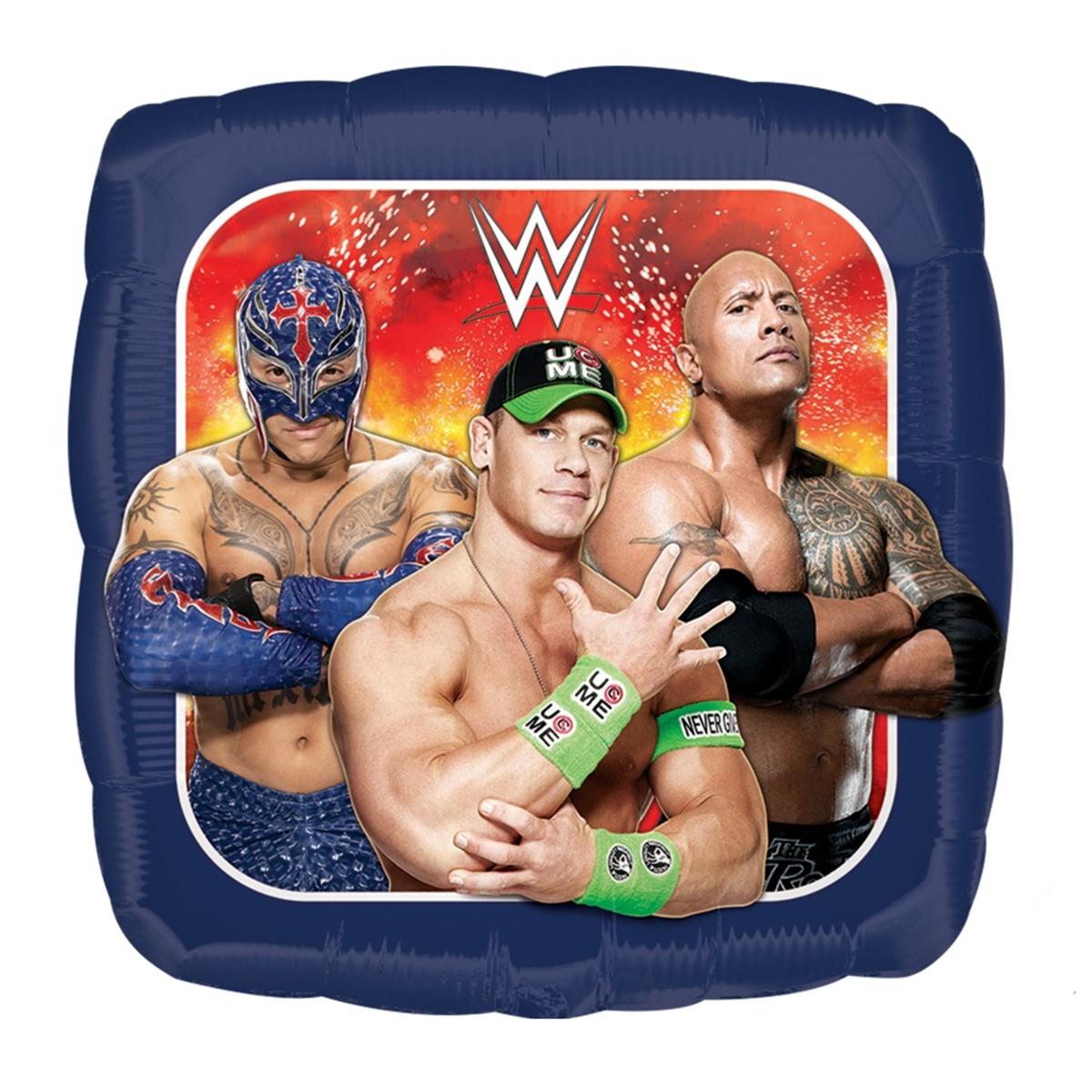 WWE Group Square Foil Balloon 18in Balloons & Streamers - Party Centre