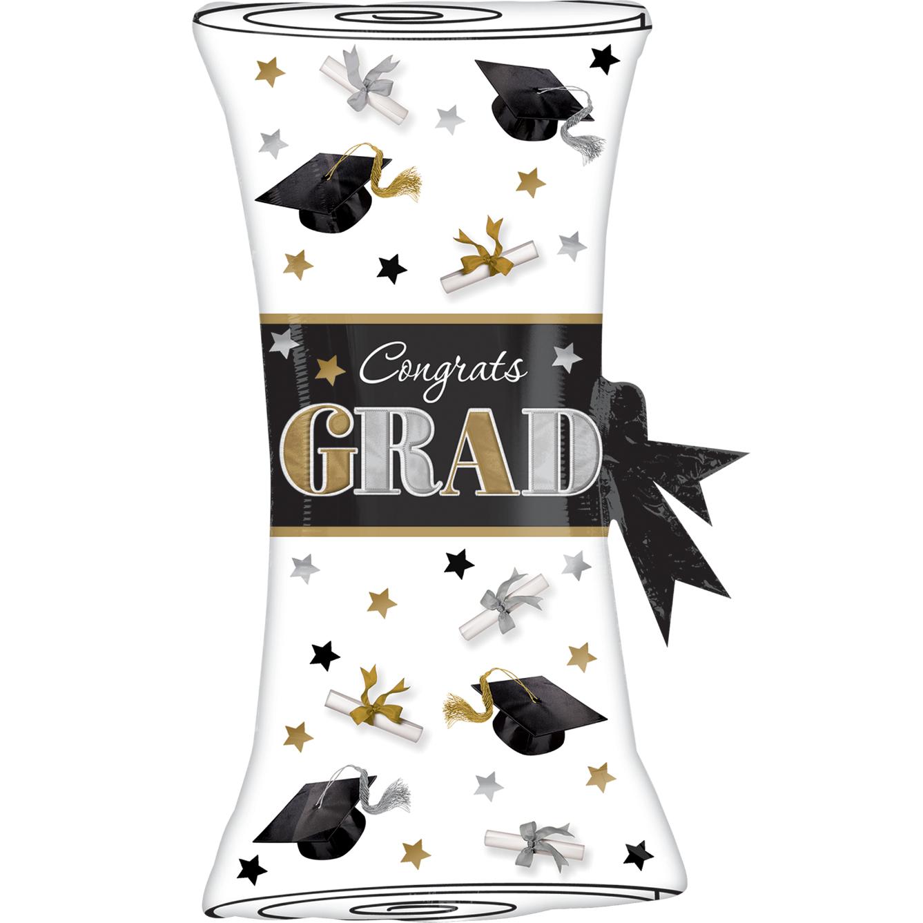Festive Grad Diploma SuperShape Balloon 18 x 31in Balloons & Streamers - Party Centre
