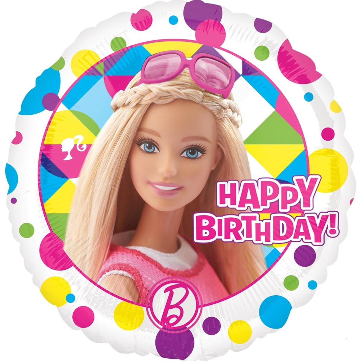 Barbie Sparkle Happy Birthday Foil Balloon 18in Balloons & Streamers - Party Centre