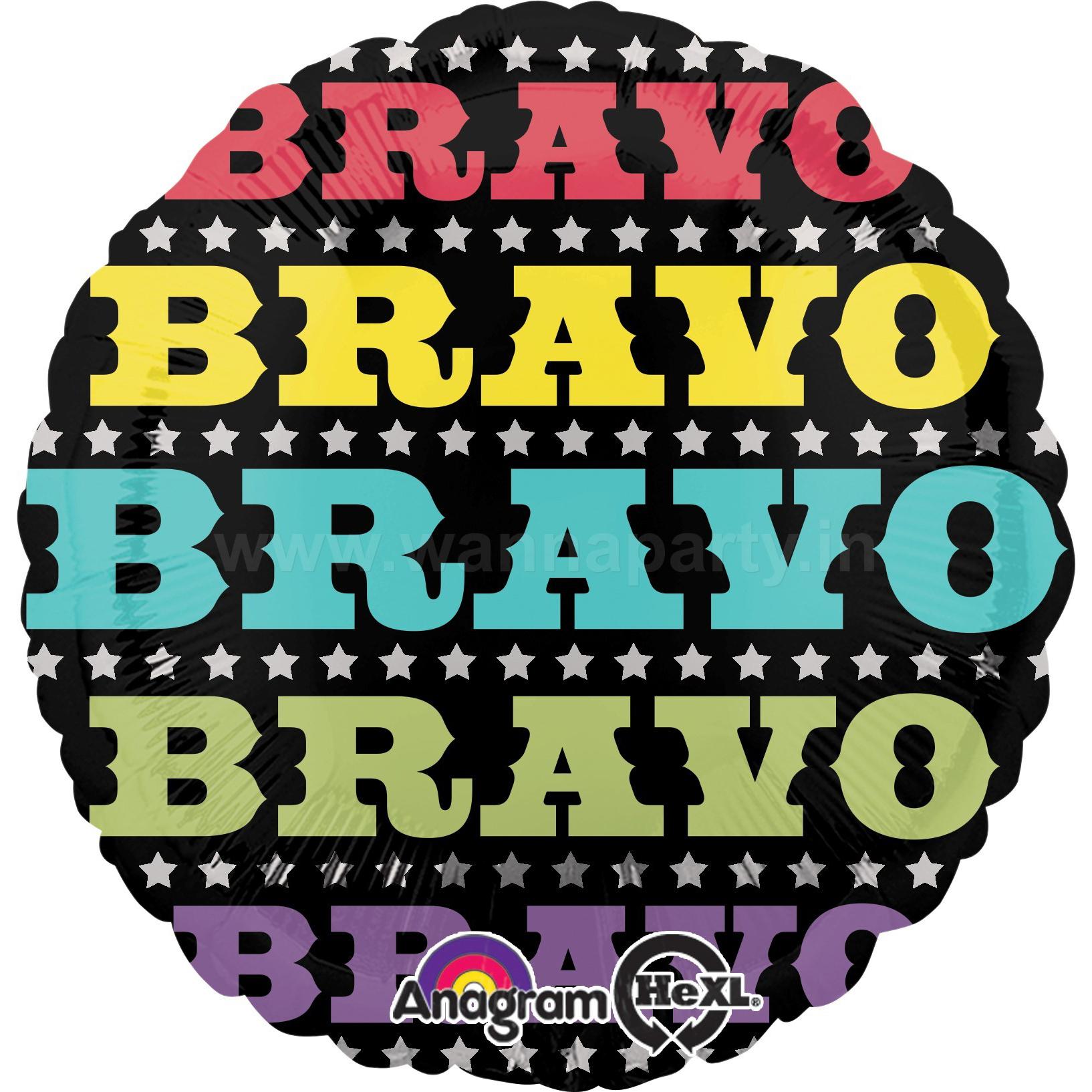 Bravo, Bravo Foil Balloon 18in Balloons & Streamers - Party Centre