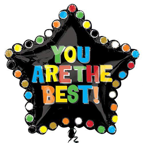 You Are The Best Star SuperShape Foil Balloon 30in Balloons & Streamers - Party Centre