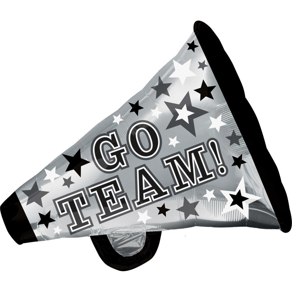 Go Team Megaphone SuperShape Balloon 29 x 24in Balloons & Streamers - Party Centre