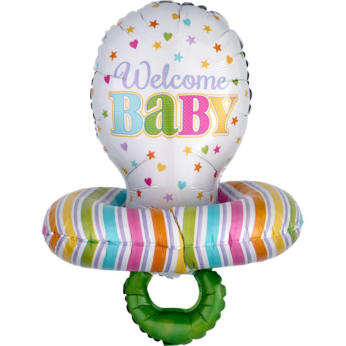 Baby Pacifier Multi-Balloon 22 x 29in Balloons & Streamers - Party Centre