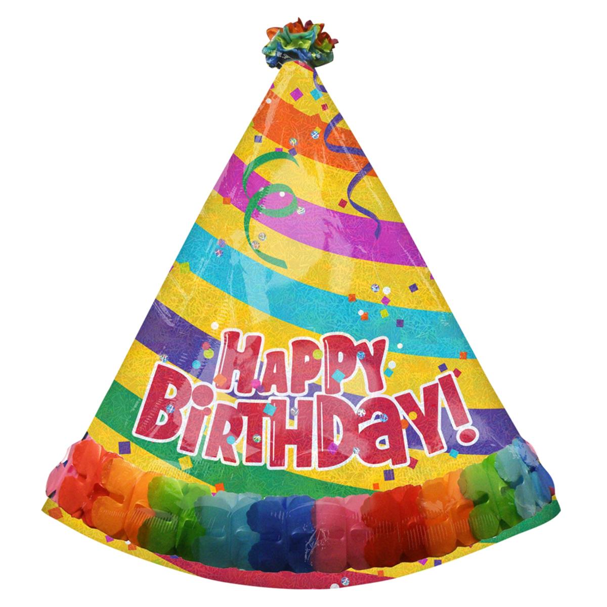 Party Hat with Streamers SuperShape Doo-Dads Balloon 29x25in Balloons & Streamers - Party Centre
