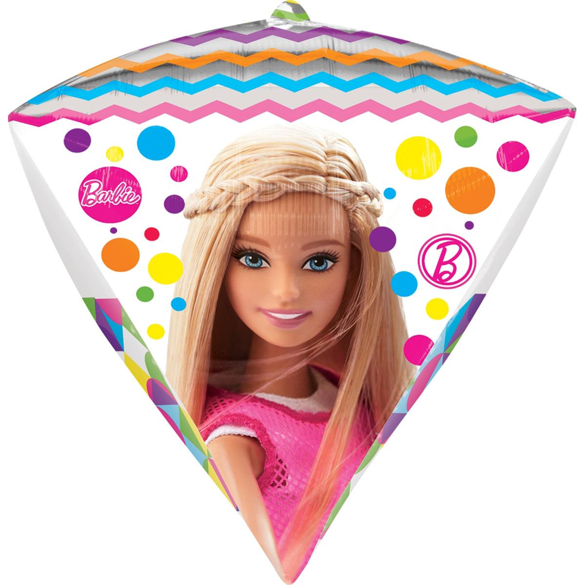 Barbie Sparkle UltraShape Diamondz Balloon 15x17in Balloons & Streamers - Party Centre