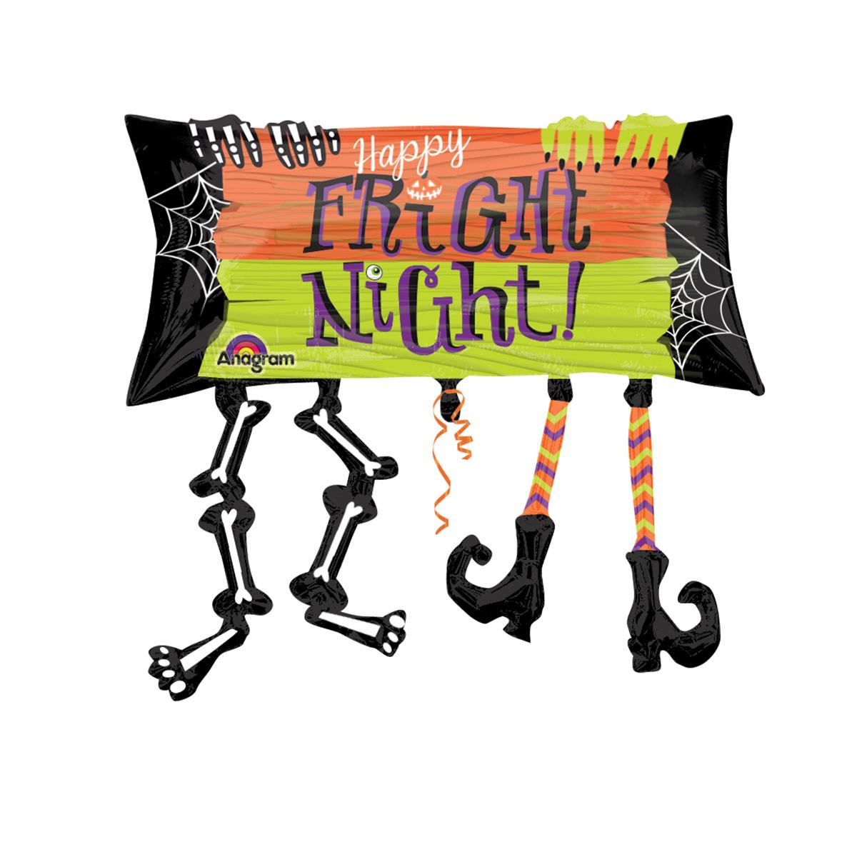 Happy Fright Night Legs Supershape Balloon 33in Balloons & Streamers - Party Centre