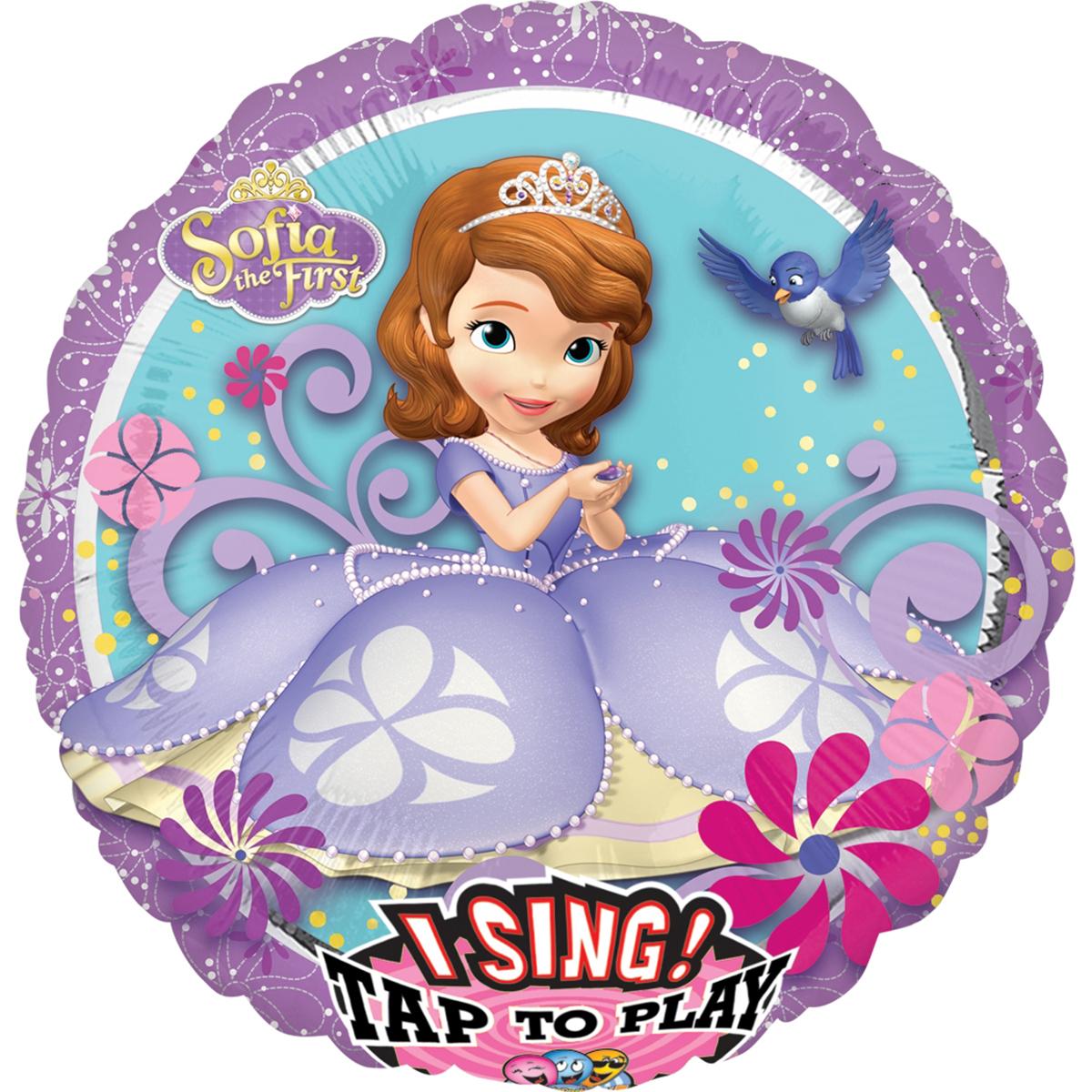 Sofia The First Sing-A-Tune Foil Balloon 28in Balloons & Streamers - Party Centre