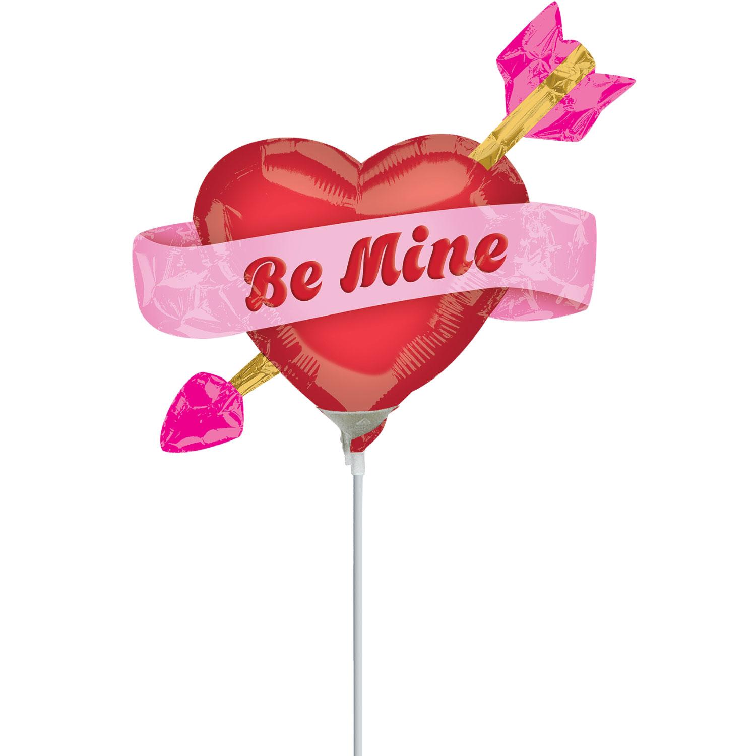 Be Mine Arrow Mini Shape Foil Balloon 14in Balloons & Streamers - Party Centre