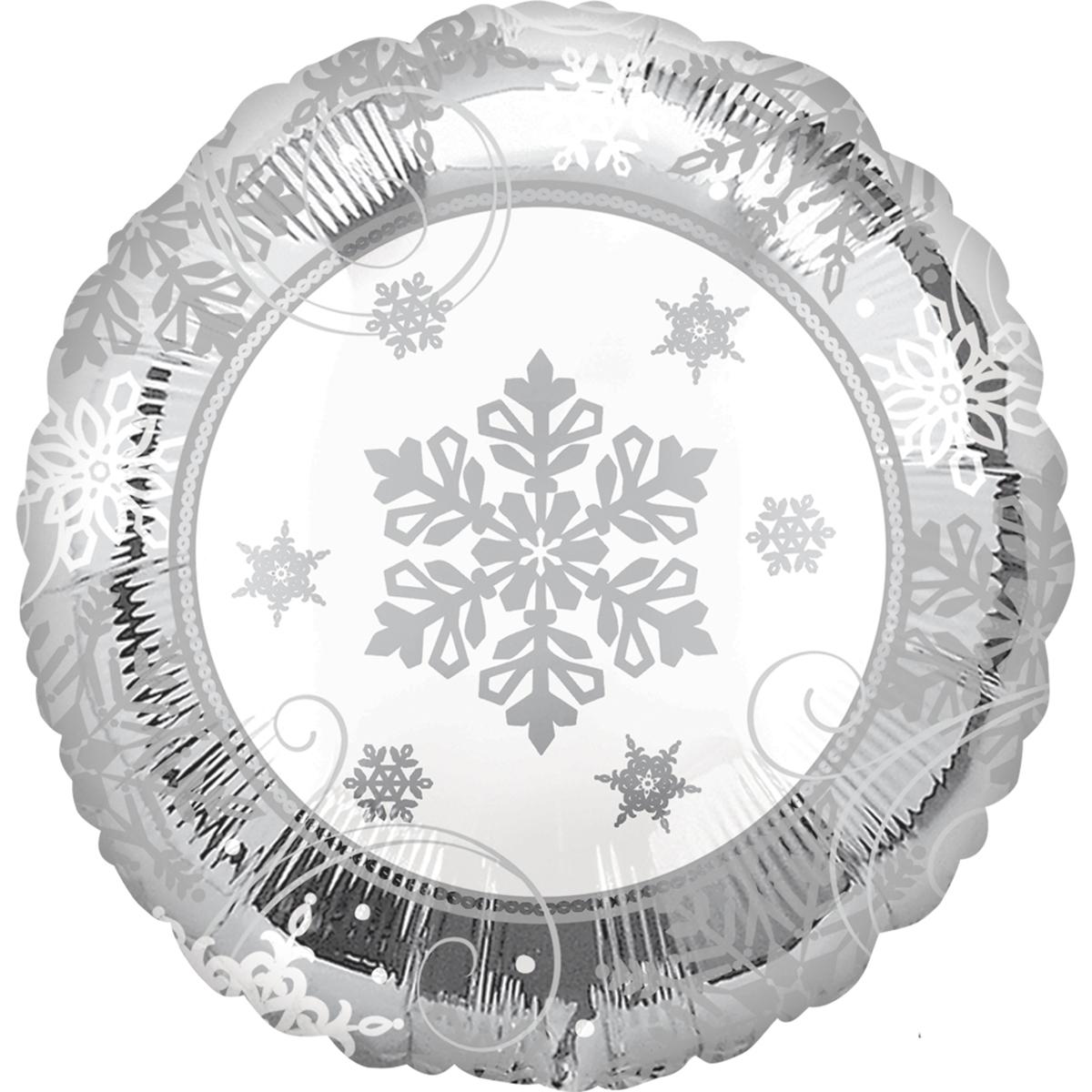 Sparkling Snowflake foil Balloon 18in Balloons & Streamers - Party Centre