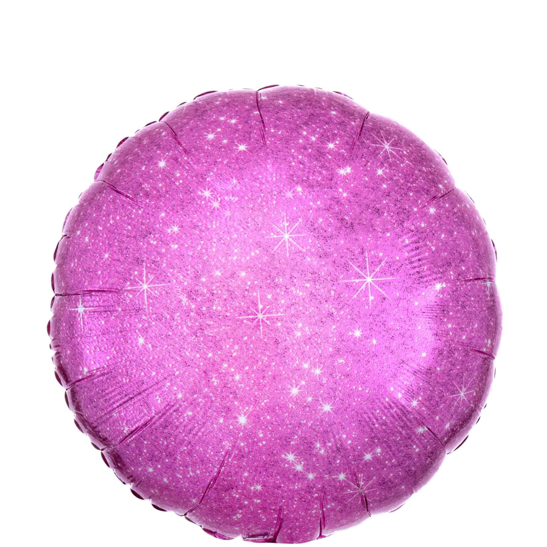 Faux Sparkle Hot Pink Foil Balloon 43x43cm