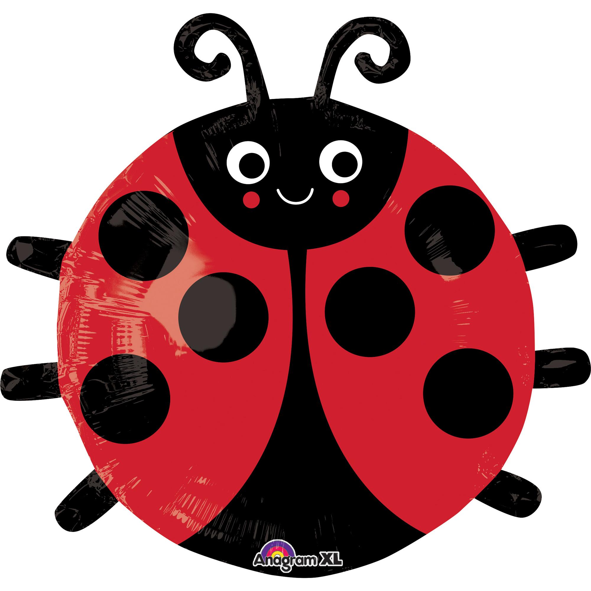 Happy Lady Bug Junior Shape 45x48in Balloons & Streamers - Party Centre