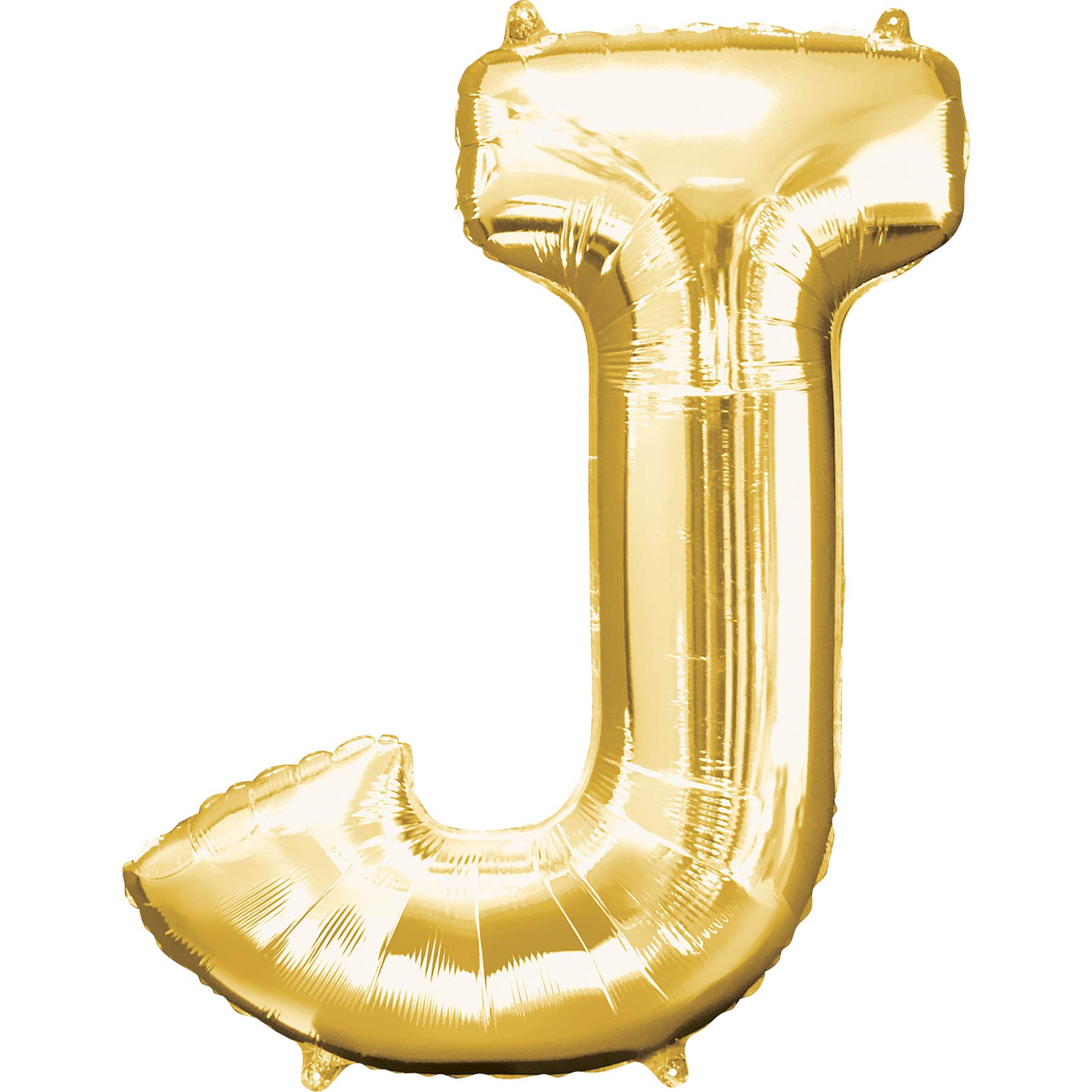 Gold Letter J SuperShape Foil Balloon 34x86cm