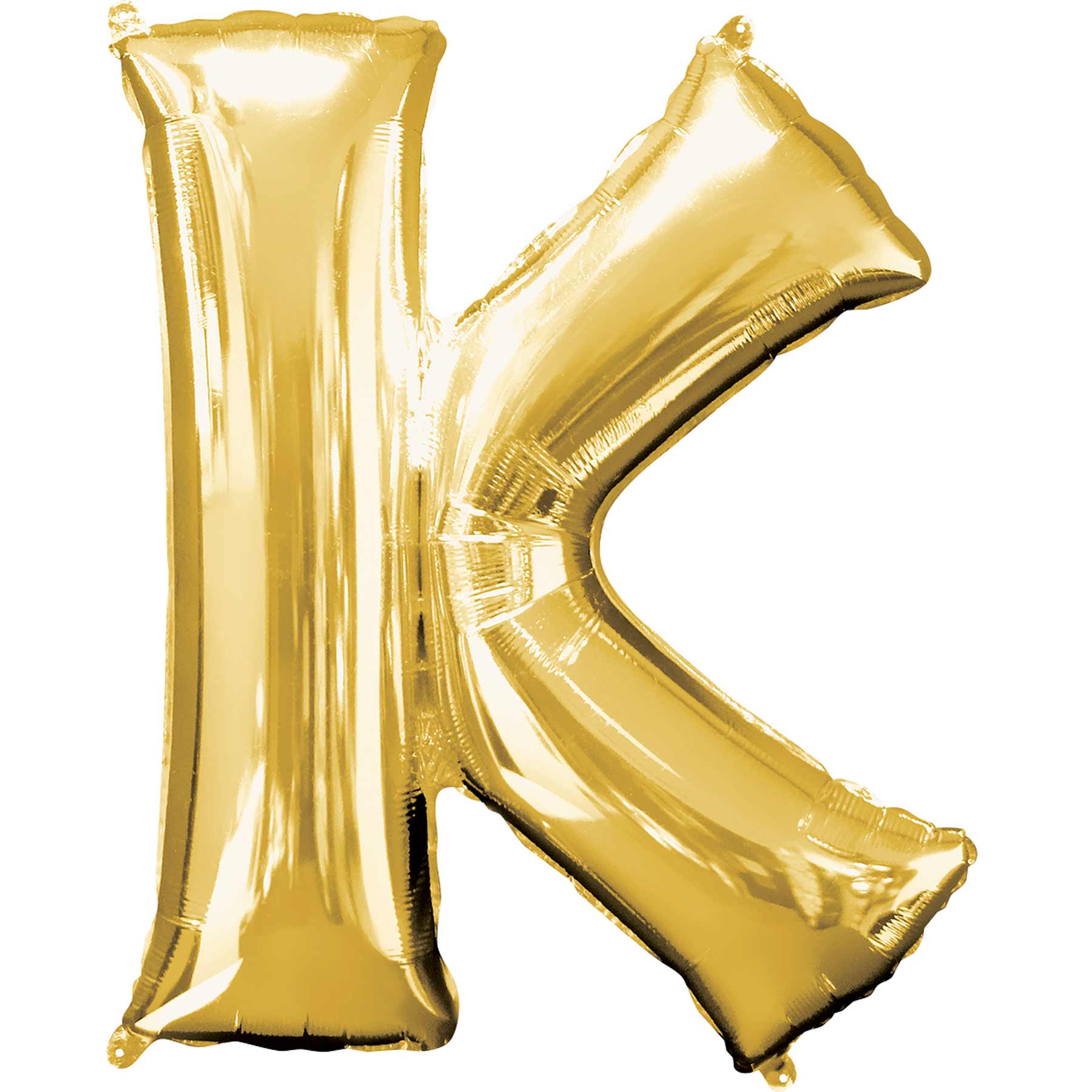 Gold Letter K SuperShape Foil Balloon 34x86cm