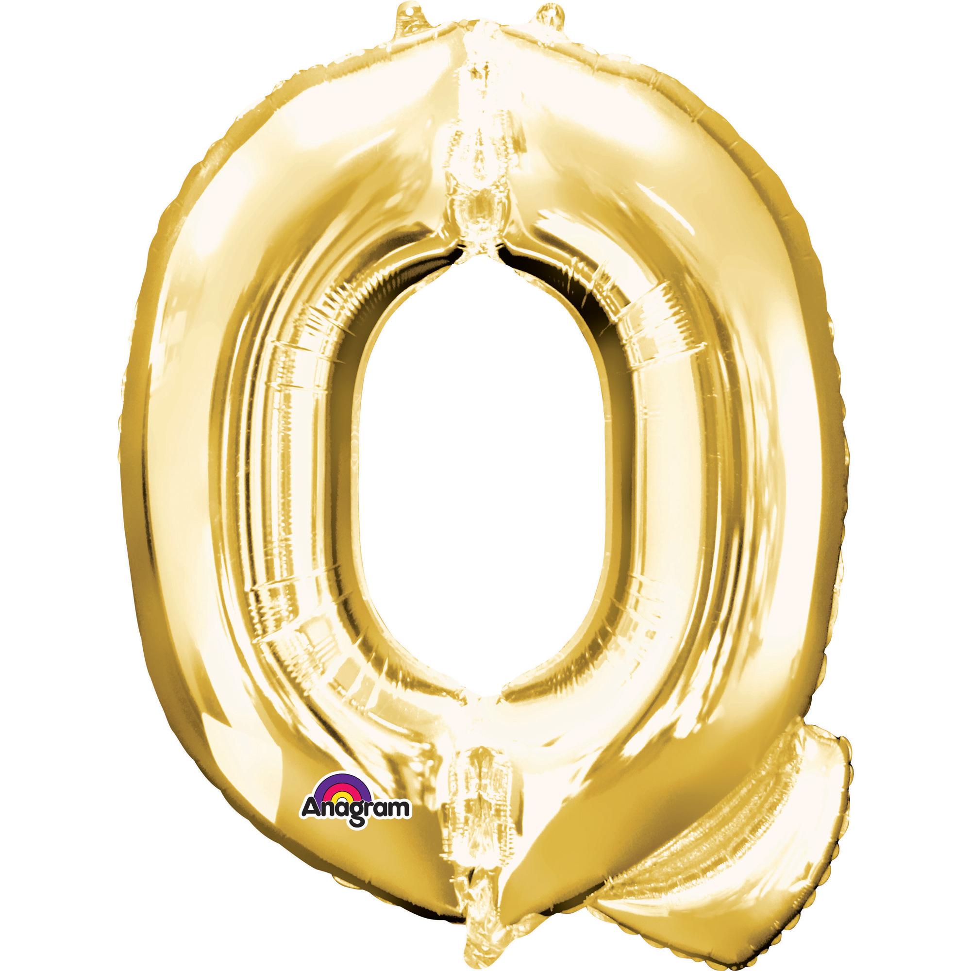 Letter Q Gold SuperShape Balloon 24x32in Balloons & Streamers - Party Centre