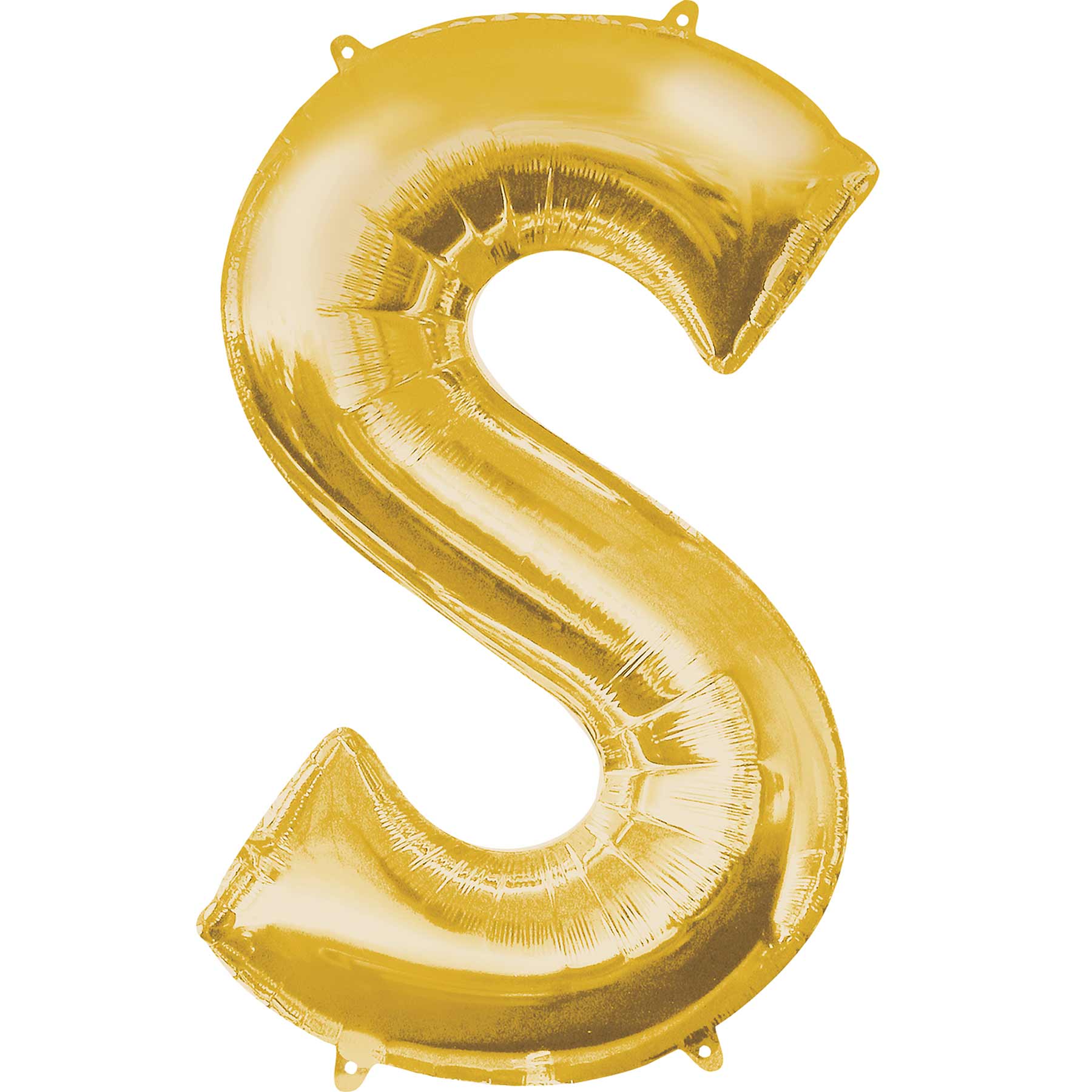 Gold Letter S SuperShape Foil Balloon 34x86cm