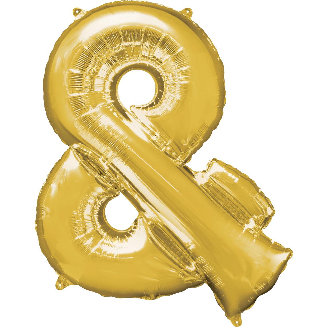 Symbol & Shaped Gold SuperShape Foil Balloon 27x33in Balloons & Streamers - Party Centre
