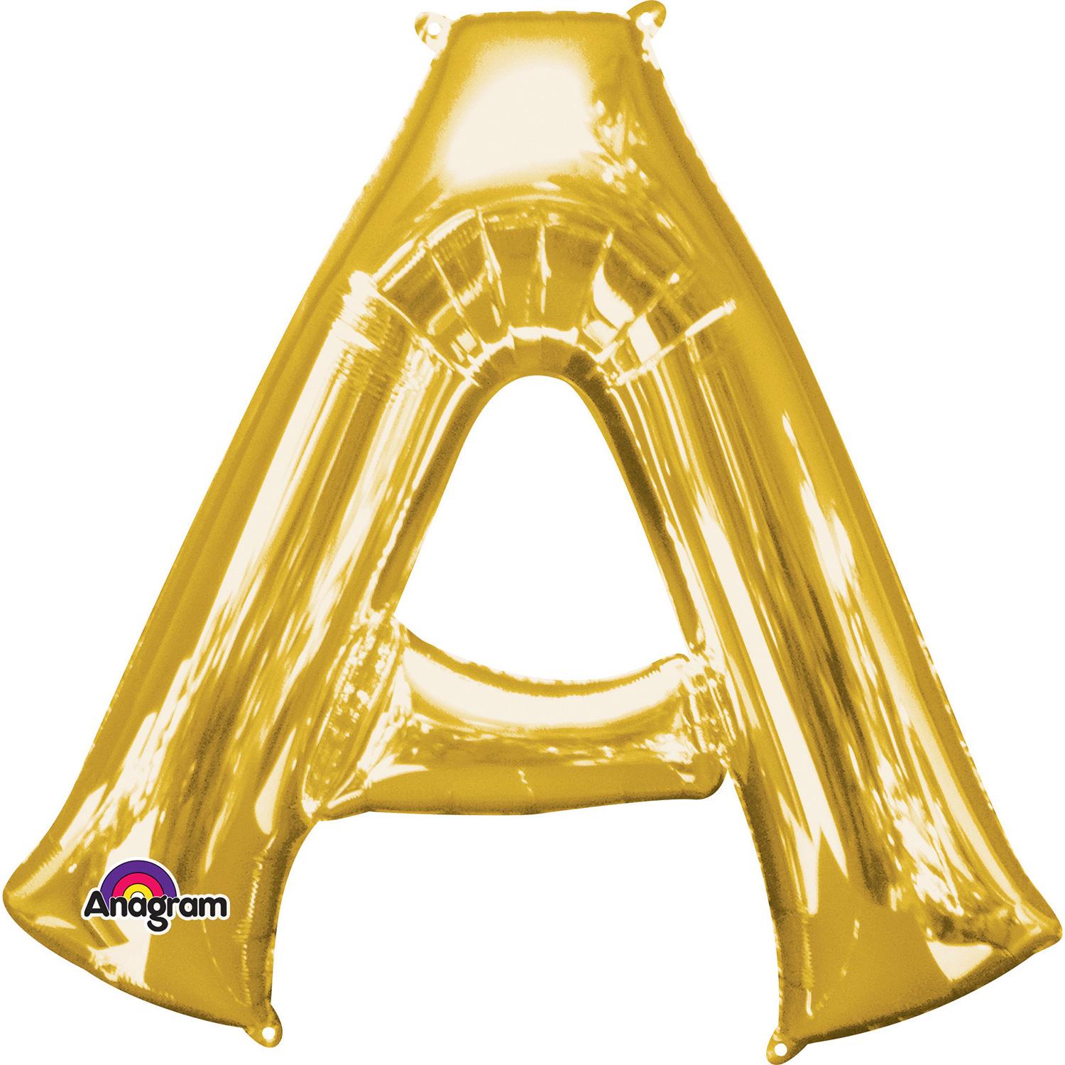 Gold Letter A Minishape Foil Balloon 40cm Balloons & Streamers - Party Centre