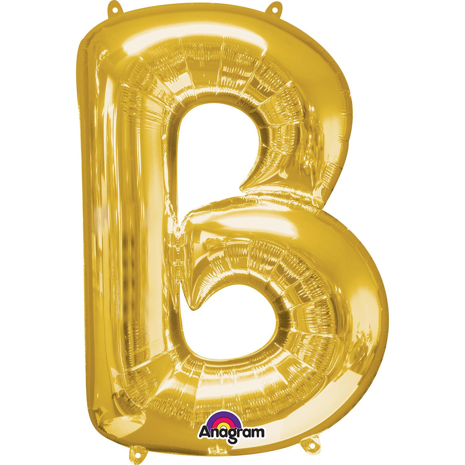Gold Letter B Minishape Foil Balloon 40cm Balloons & Streamers - Party Centre