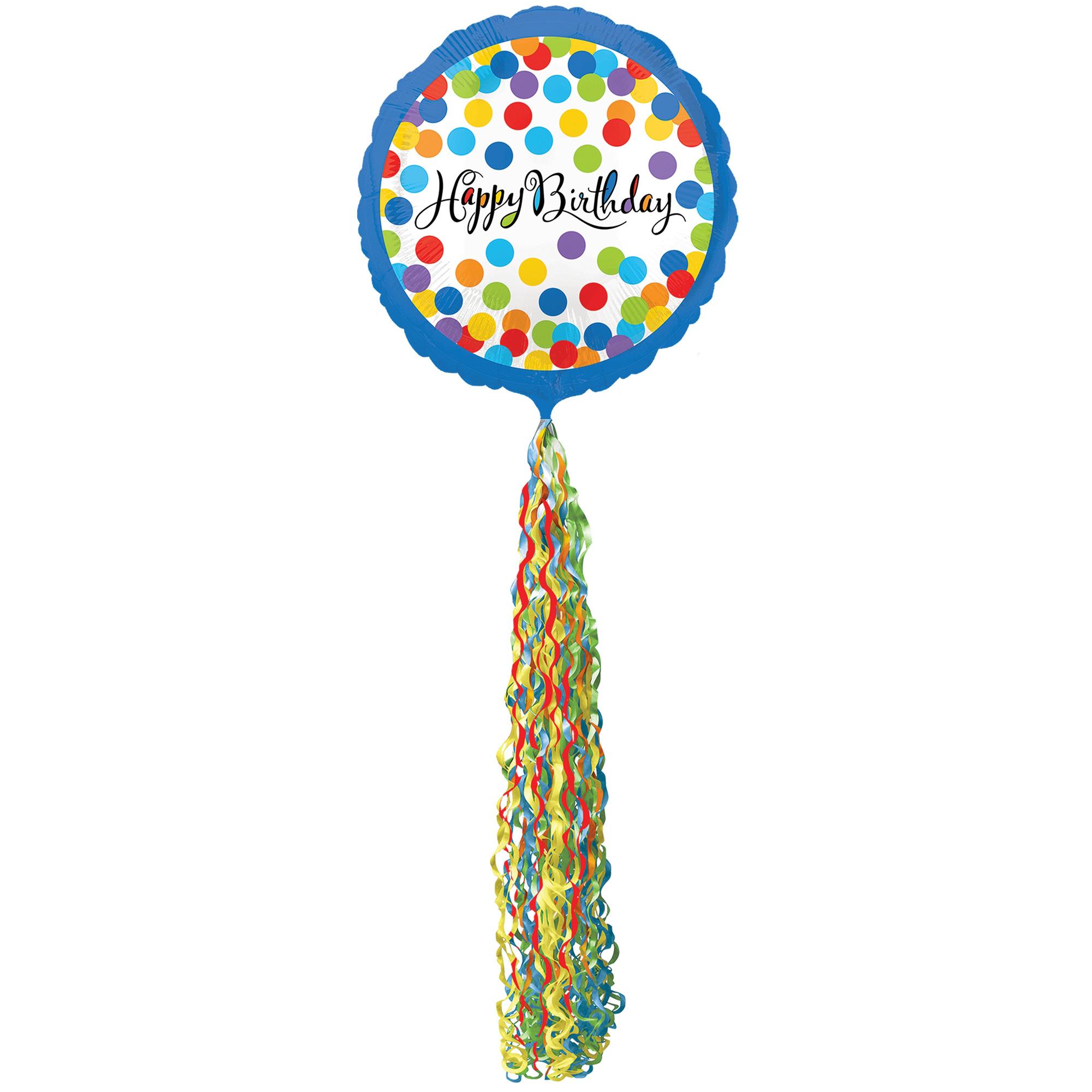 Confetti Bash Pom-Pom Airwalker 32x70in Balloons & Streamers - Party Centre