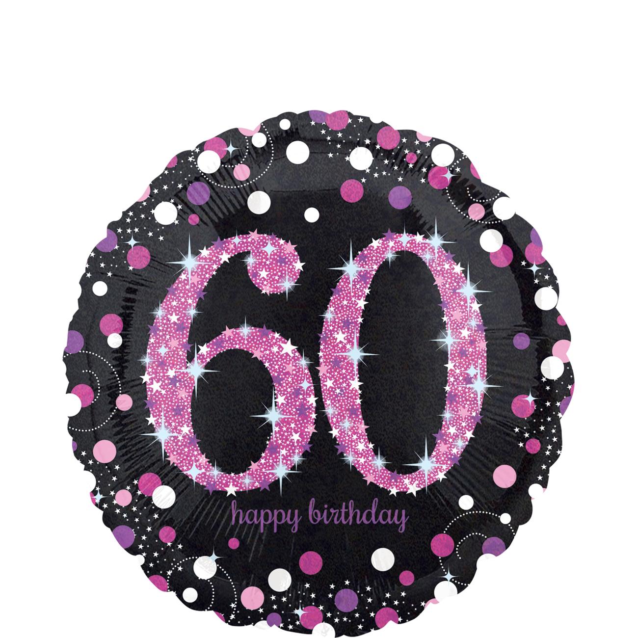 Pink Celebration 60 Foil Balloon 45cm Balloons & Streamers - Party Centre