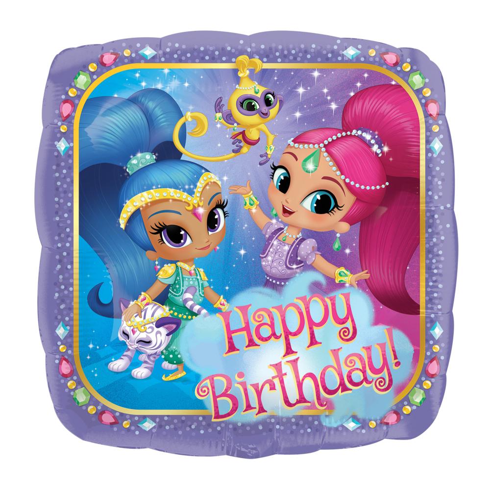 Shimmer & Shine Happy Birthday Foil Balloon 18in Balloons & Streamers - Party Centre