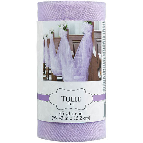 Lilac Tulle Spool 65yd x 6in Decorations - Party Centre