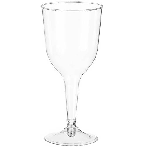 Clear Plastic Wine Glasses 10oz, 20pcs Candy Buffet - Party Centre