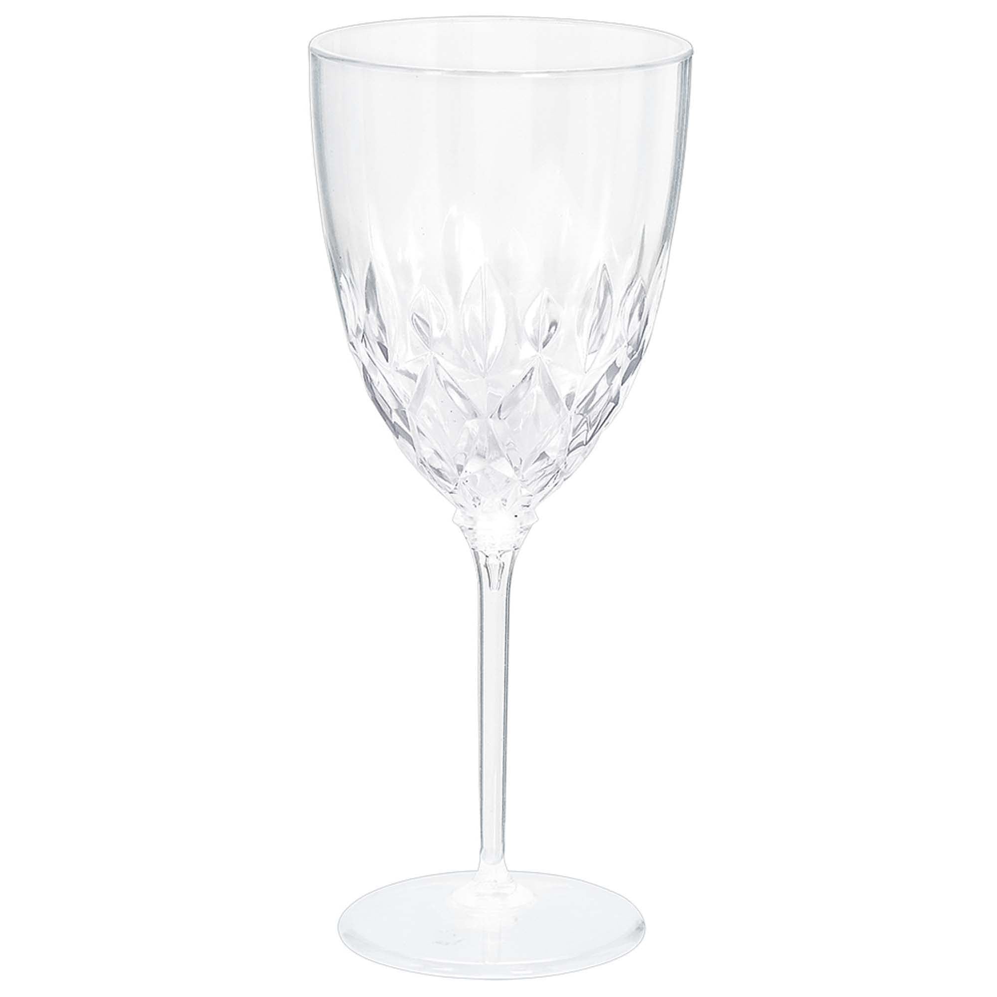 Clear Crystal Look Plastic Flute Wine Glasses 8pcs 8oz