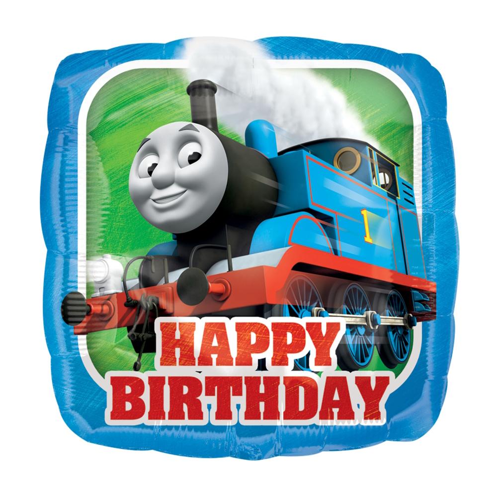 Thomas and The Tank Engine Square Birthday Day Balloon 45cm Balloons & Streamers - Party Centre