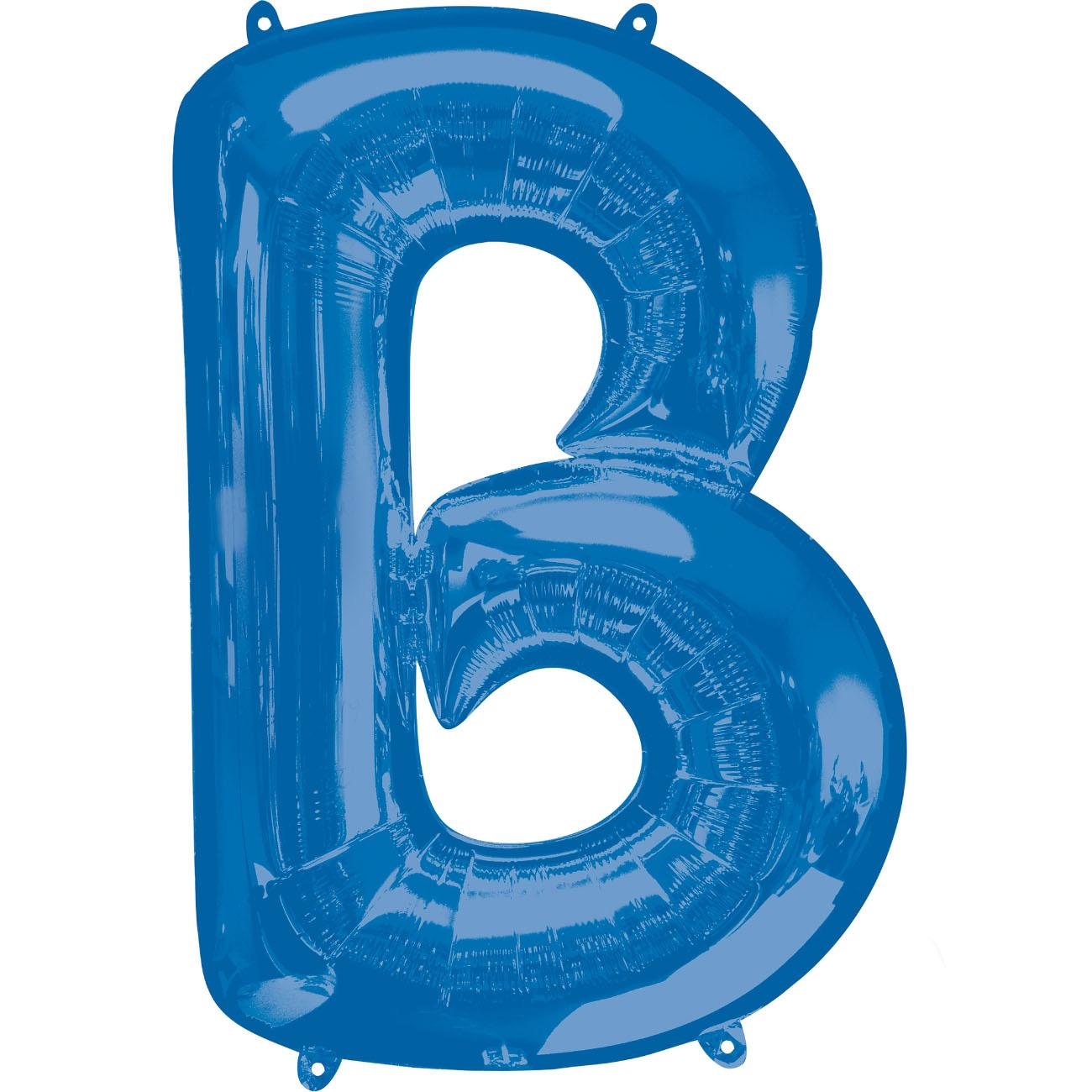 Letter B Blue SuperShape Foil Balloon 53x81cm Balloons & Streamers - Party Centre