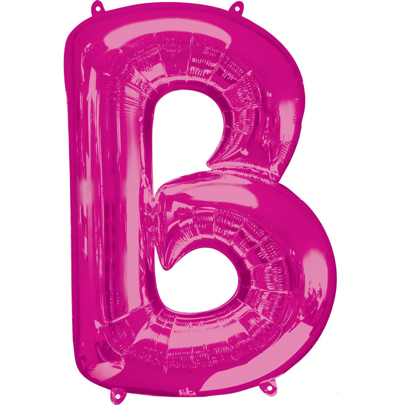 Letter B Pink SuperShape Foil Balloon 53x81cm Balloons & Streamers - Party Centre