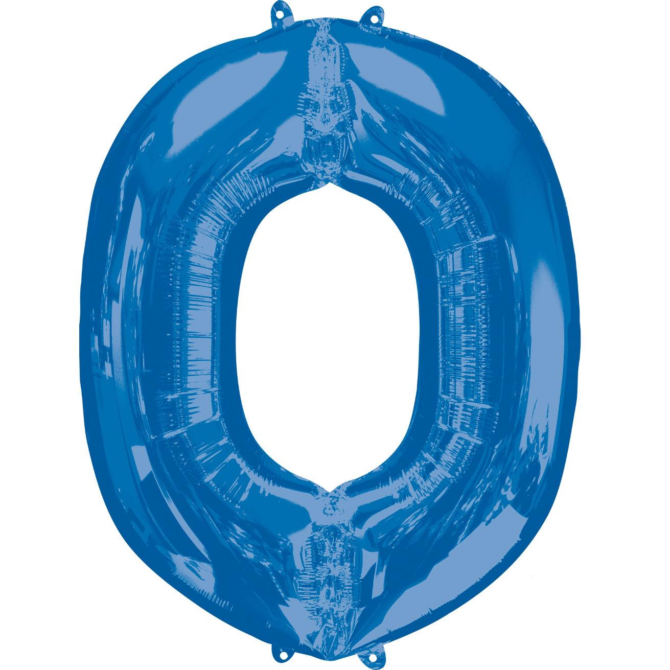 Letter O Blue SuperShape Foil Balloon 66x81cm Balloons & Streamers - Party Centre