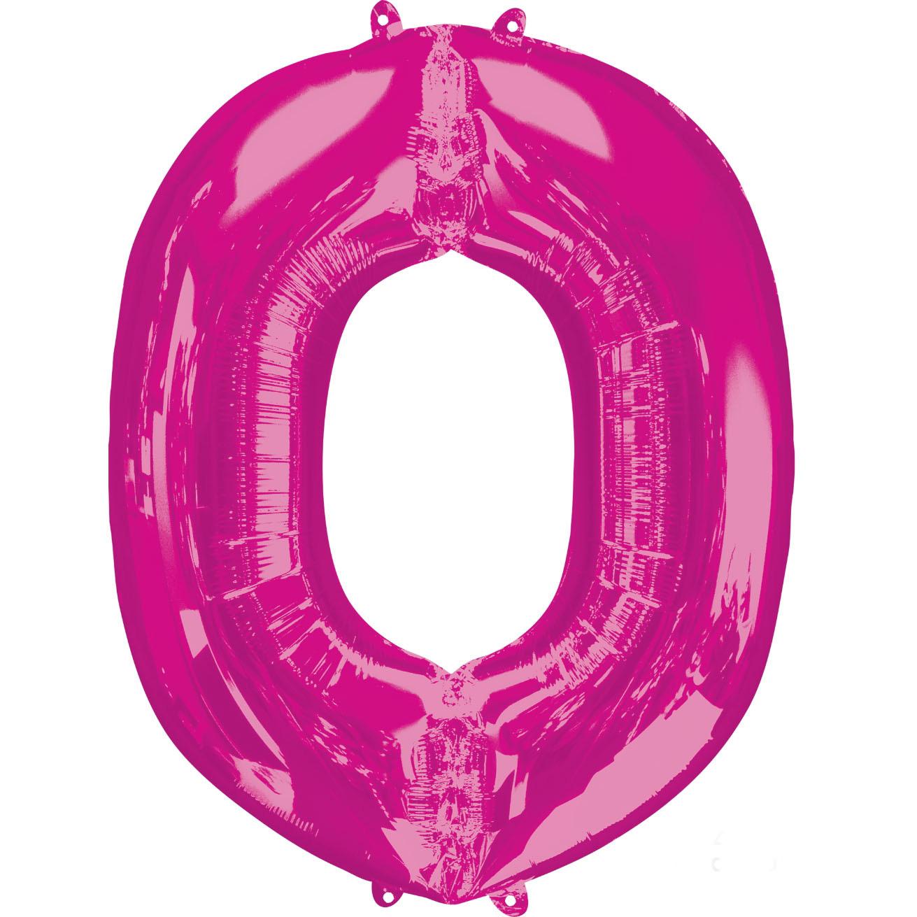 Letter O Pink SuperShape Foil Balloon 66x81cm Balloons & Streamers - Party Centre