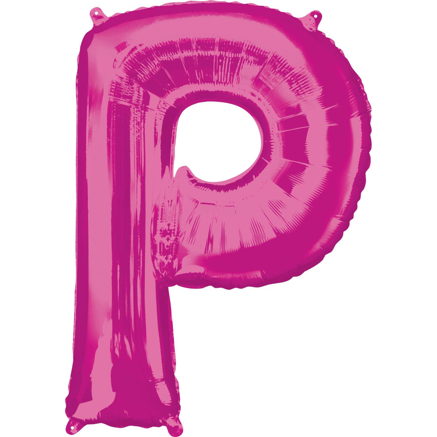 Letter P Pink SuperShape Foil Balloon 53x81cm Balloons & Streamers - Party Centre