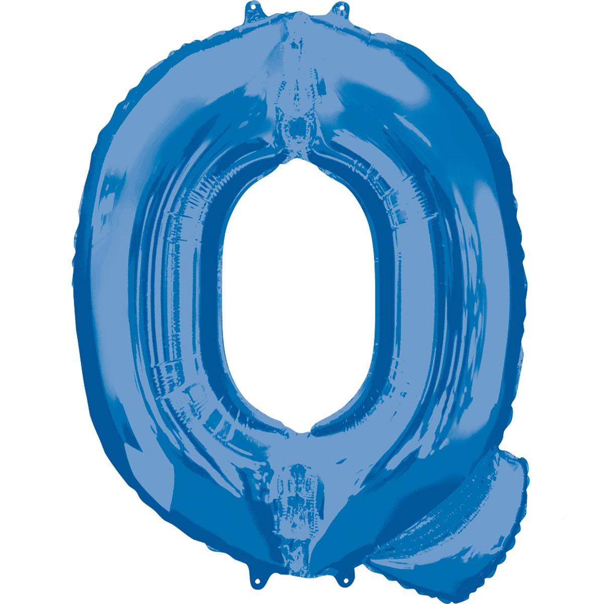 Letter Q Blue SuperShape Balloon 58x83cm Balloons & Streamers - Party Centre