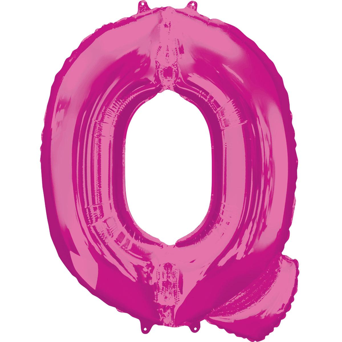 Letter Q Pink SuperShape Balloon 60x81cm Balloons & Streamers - Party Centre
