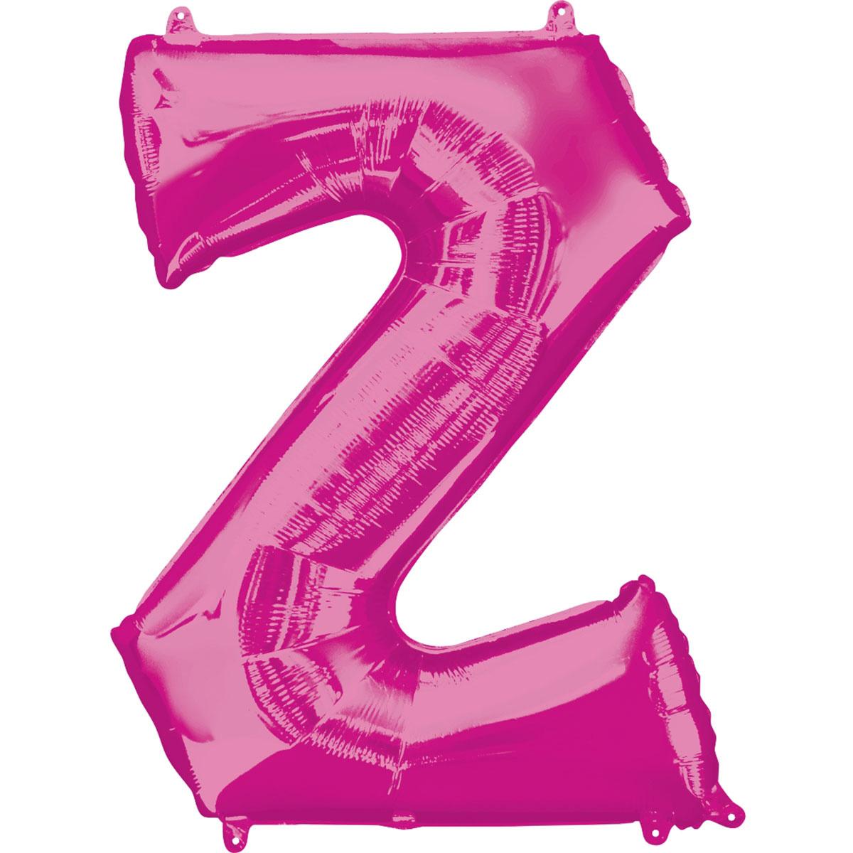 Letter Z Pink SuperShape Balloon 63x83cm Balloons & Streamers - Party Centre