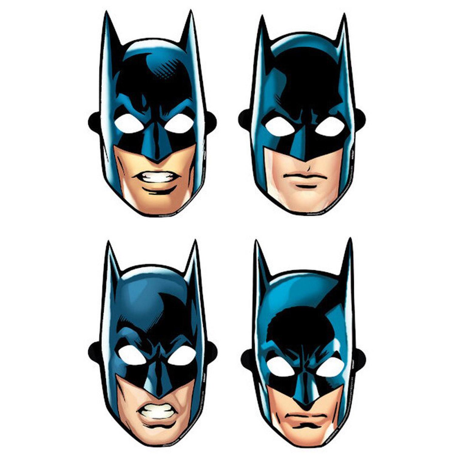 Batman Heroes Unite Paper Mask 8pcs Costumes & Apparel - Party Centre